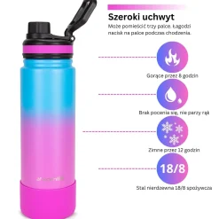 Bidon shaker sportowy na wode napoje XL 720ml