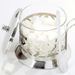 Cukiernica ze szkła i stali z łyżeczką 200ml