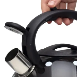 Czajnik czarny w groszek stalowy na gaz 2,5L