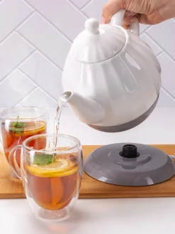 Czajnik imbryczek elektryczny bezprzewodowy ceramiczny 1,2L
