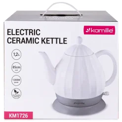 Czajnik imbryczek elektryczny bezprzewodowy ceramiczny 1,2L