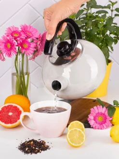 Czajnik imbryk emaliowany z gwizdkiem tradycyjnym 2,5L