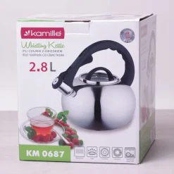 Czajnik stalowy z gwizdkiem na gaz indukcję 2,8L