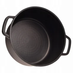 Czarny garnek brytfanna aluminiowy z pokrywką 4,5L