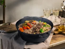 Duży garnek gar na inducję marmurowy 22L z pokrywką