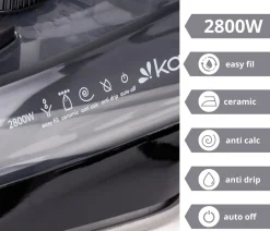 Żelazko parowe ANTI-CALC ANTI-DRIP prasowanie w pionie 2800W