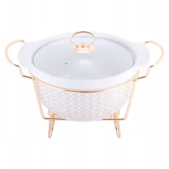 Elegancka żaroodporna waza z podgrzewaczem 2,6L