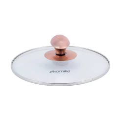 Elegancki stalowy garnek z pokrywką 3L