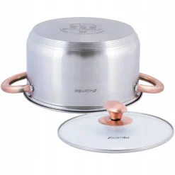 Elegancki stalowy garnek z pokrywką 4,5L