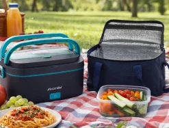Elektryczny lunch box samochodowy 1,5L + torba termiczna Kamille