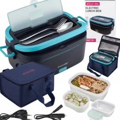 Elektryczny lunch box samochodowy 1,5L + torba termiczna Kamille