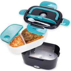Elektryczny lunchbox, termos samochodowy + wtyczka