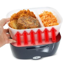 Elektryczny lunchbox, termos samochodowy + wtyczka