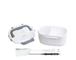 Elektryczny lunchbox, termos samochodowy + wtyczka