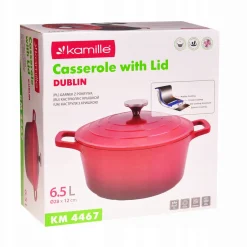 Garnek brytfanna kociołek z powłoką marmurową 6,5L