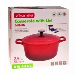 Garnek brytfanna kociołek z powłoką marmurową 6,5L