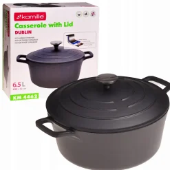 Garnek brytfanna kociołek z powłoką marmurową 6,5L