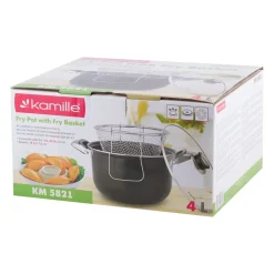 Garnek 24cm 4L + sitko,kosz do głębokiego smażenia