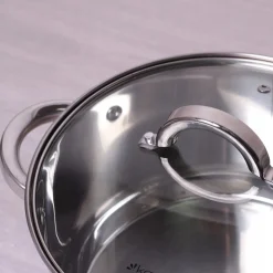 Garnek 24 cm 6,5 L z pokrywką INDUKCJA GAZ KAMILLE