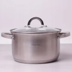 Garnek 22 cm 5,1 L z pokrywką INDUKCJA GAZ KAMILLE