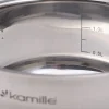GARNEK GARNUSZEK Z POKRYWKĄ STALOWY GAZ INDUKCJA KAMILLE