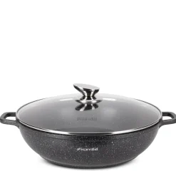 Garnek gar wok na inducję marmurowy 5,5L z pokrywką