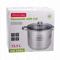 Garnek gastronomiczny wysoki stalowy 15,5L