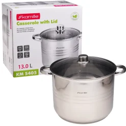 Garnek gastronomiczny wysoki stalowy 13L