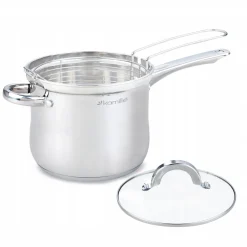 Garnek, rondel do frytek, makaronu z sitkiem 3,5L