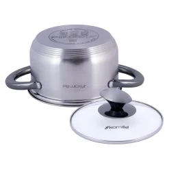 Garnek ze stali z 1,5L z pokrywką