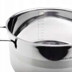 GARNEK Z POKRYWKĄ STALOWY GAZ INDUKCJA KAMILLE