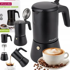 Kawiarka ciśnieniowa do espresso stalowa zaparzacz do kawy 300 ml Kamille