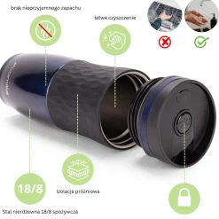 Kubek termiczny, butelka metaliczna galaxy 500ml