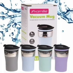 Kubek termiczny termos z antypoślizgową nakładką 260ml