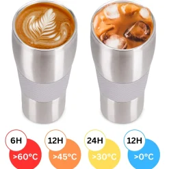 Kubek termiczny termos z antypoślizgową nakładką 480ml