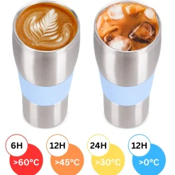 Kubek termiczny termos z antypoślizgową nakładką 480ml