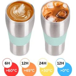 Kubek termiczny termos z antypoślizgową nakładką 480ml