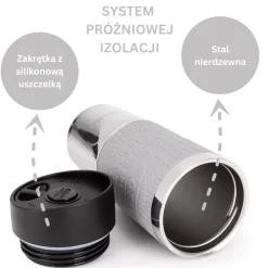 Kubek termiczny z antypoślizgową nakładką 380ml