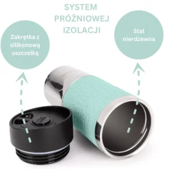 Kubek termiczny z antypoślizgową nakładką 380ml