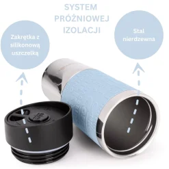 Kubek termiczny z antypoślizgową nakładką 380ml