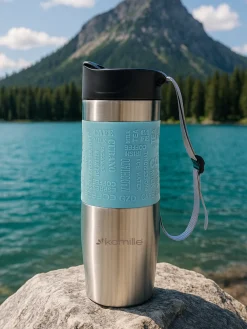 Kubek termiczny z antypoślizgową nakładką "Coffe" 480ml