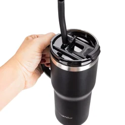 Kubek termos bidon termiczny ze słomką na kawę 600ml