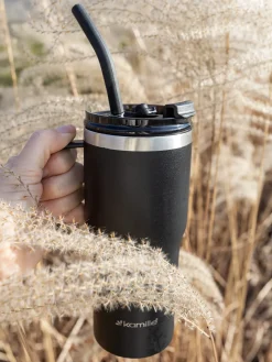 Kubek termos bidon termiczny ze słomką na kawę 600ml