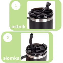 Kubek termos bidon termiczny ze słomką na kawę 600ml