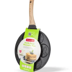 Marmurowa patelnia do pancakes naleśników jajek BUŹKI MINKI EMOTKI 26cm