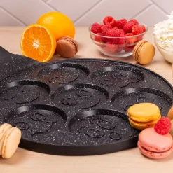 Marmurowa patelnia do pancakes naleśników jajek BUŹKI MINKI EMOTKI