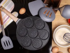 Marmurowa patelnia do pancakes naleśników jajek BUŹKI MINKI EMOTKI 26cm