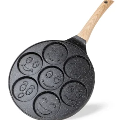 Marmurowa patelnia do pancakes naleśników jajek BUŹKI MINKI EMOTKI 26cm
