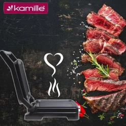 MOCNY rozkładany grill elektryczny, opiekacz do kanapek tortilli 2000W