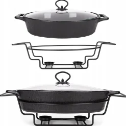 Naczynie żaroodporne ceramiczne waza z podgrzewaczem 3,5l
